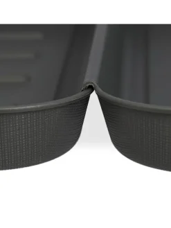 6 x Schuhabtropfschale in Grau - (B)35 x (H)3 x (T)27 cm