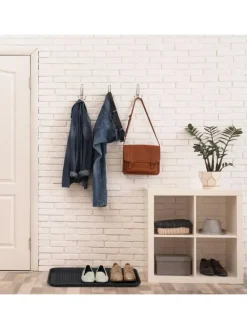 3 x Schuhabtropfschale in Schwarz - (B)60 x (H)3 x (T)40 cm