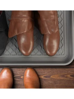 3 x Schuhabtropfschale in Grau - (B)60 x (H)3 x (T)40 cm