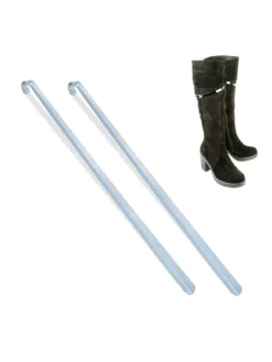 2 x Schuhlöffel in Silber - 70 cm