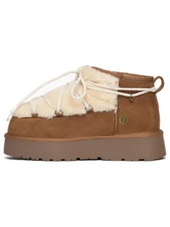 Ankle-Boots "Illona" in Hellbraun/ Creme