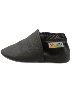 Baby Krabbelschuhe aus Leder mit rutschfester Sohle – Grau