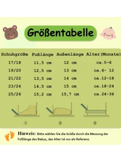 Baby Krabbelschuhe aus Leder, weiche Lauflernschuhe mit rutschfester Sohle