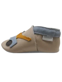 Baby Krabbelschuhe aus Leder, weiche Lauflernschuhe mit rutschfester Sohle
