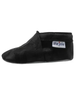 Baby Krabbelschuhe in Schnitzerei Schwarz