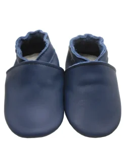 Baby Leder-Krabbelschuhe in Dunkelblau