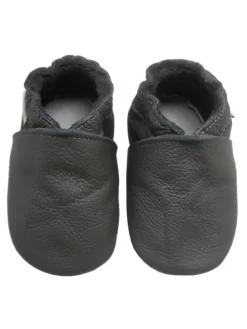 Baby-Leder-Laufschuhe, komfortabel mit rutschfester Sohle - Grau