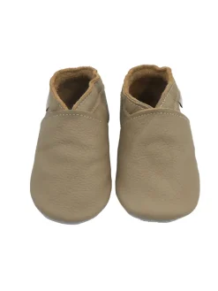Baby-Leder-Laufschuhe, komfortabel mit rutschfester Sohle - Khaki