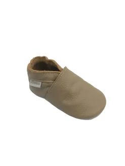 Baby-Leder-Laufschuhe, komfortabel mit rutschfester Sohle - Khaki
