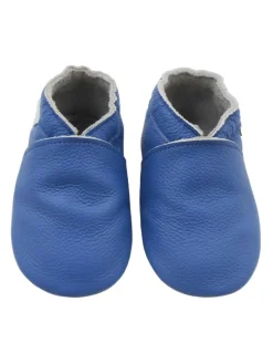 Baby-Leder-Laufschuhe, komfortabel mit rutschfester Sohle - Blau