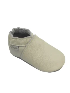 Baby-Leder-Laufschuhe, komfortabel mit rutschfester Sohle - Weiß
