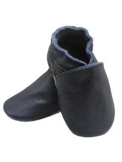 Baby-Leder-Laufschuhe, komfortabel mit rutschfester Sohle - Dunkelblau