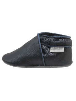 Baby-Leder-Laufschuhe, komfortabel mit rutschfester Sohle - Dunkelblau