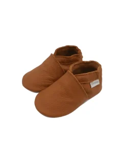 Baby-Leder-Laufschuhe, komfortabel mit rutschfester Sohle - Braun