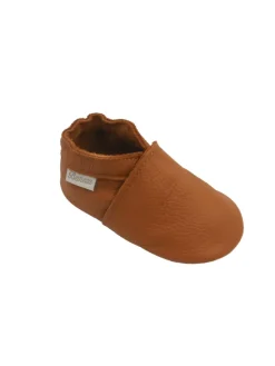 Baby-Leder-Laufschuhe, komfortabel mit rutschfester Sohle - Braun