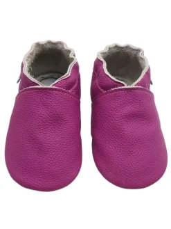 Baby-Leder-Laufschuhe, komfortabel mit rutschfester Sohle - Lila