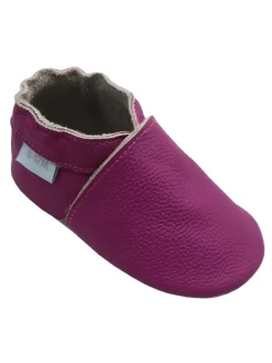 Baby-Leder-Laufschuhe, komfortabel mit rutschfester Sohle - Lila