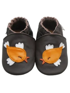 Baby-Leder-Laufschuhe, komfortabel mit rutschfester Sohle - Vogelmotiv