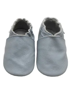 Baby-Leder-Laufschuhe, komfortabel mit rutschfester Sohle - Grau