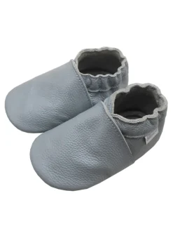 Baby-Leder-Laufschuhe, komfortabel mit rutschfester Sohle - Grau