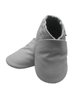 Baby-Leder-Laufschuhe, komfortabel mit rutschfester Sohle - Grau