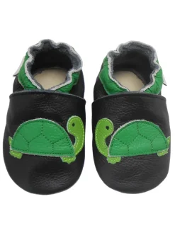 Baby-Leder-Laufschuhe, komfortabel mit rutschfester Sohle-Schildkrötenmuster