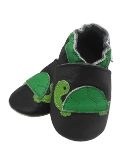 Baby-Leder-Laufschuhe, komfortabel mit rutschfester Sohle-Schildkrötenmuster
