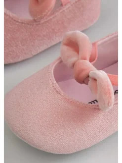 Baby-Samt-Ballerinas in rosa