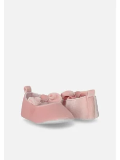 Baby-Samt-Ballerinas in rosa