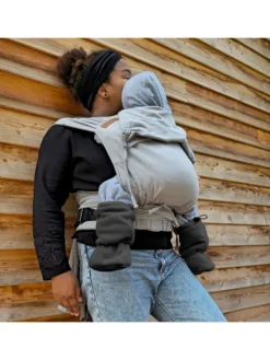 Babyschuhe Fleece-Booties in stone