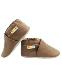 Baby-Wanderschuhe aus Leder, bequeme, rutschfeste Sohlen - hellbraun
