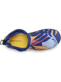 Badeschuh in blau-orange