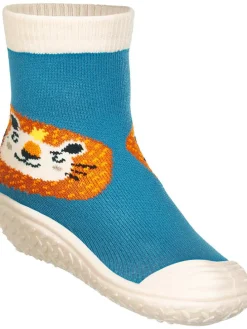 Badeschuhe in Blau/ Orange