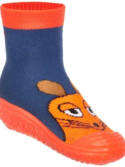 Badeschuhe in Blau/ Orange