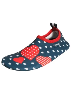 Badeschuhe in Dunkelblau/ Bunt