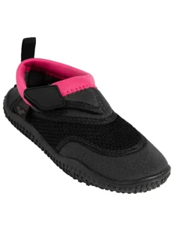 Badeschuhe in Schwarz/ Pink
