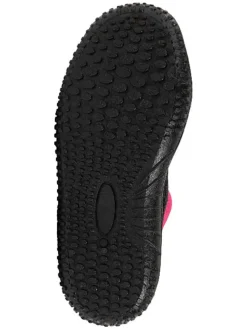 Badeschuhe in Schwarz/ Pink