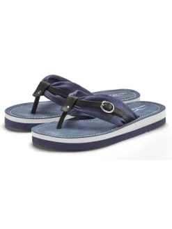 Badezehentrenner in blau-schwarz