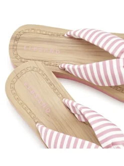 Badezehentrenner in rosa-gestreift