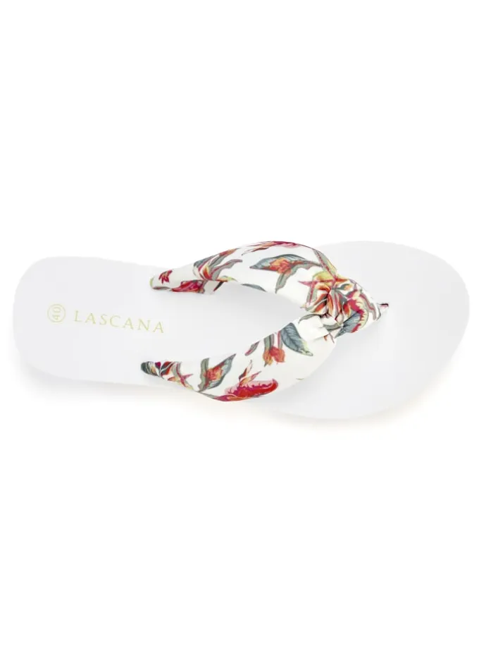 Badezehentrenner in weiß geblümt