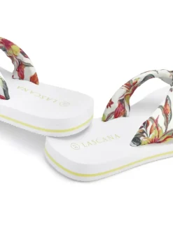 Badezehentrenner in weiß geblümt