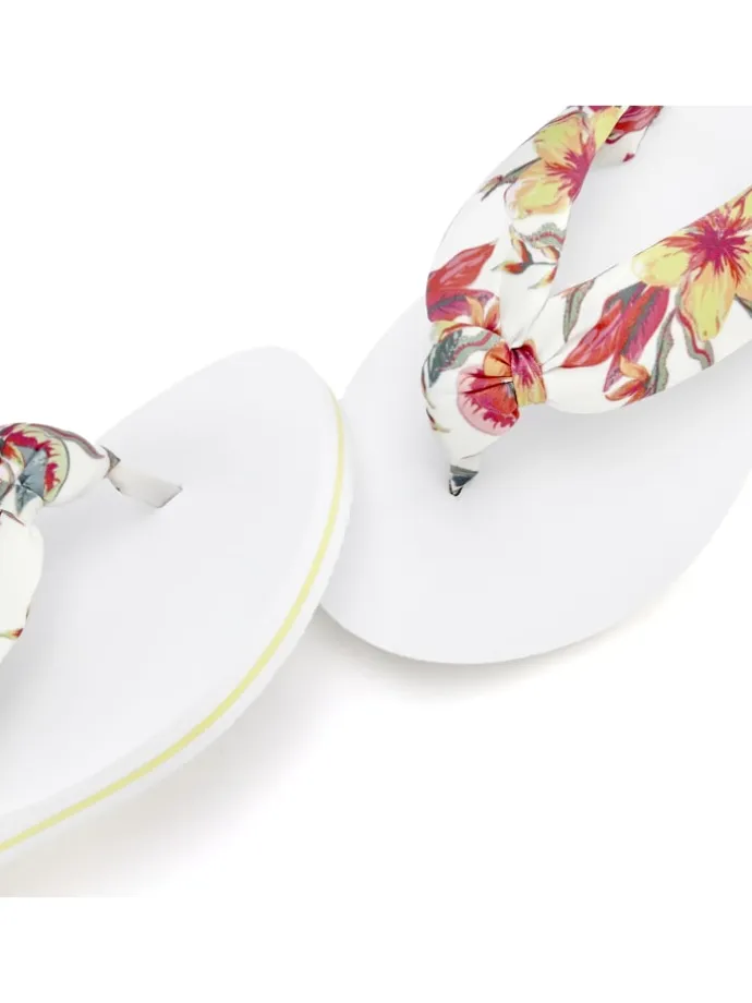 Badezehentrenner in weiß geblümt