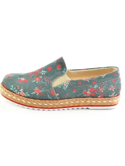 Ballerinas in Blau/ Rot