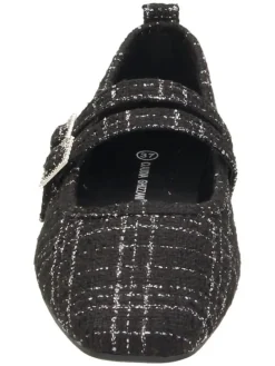 Ballerinas in Schwarz/ Silber