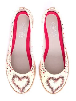 Ballerinas in Weiß/ Bunt