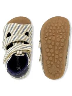 Barfuß Leder-Halbsandalen "Petit Summer" in Creme