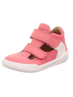 Barfuß Leder-Halbsandalen "Superfree" in Pink/ Weiß