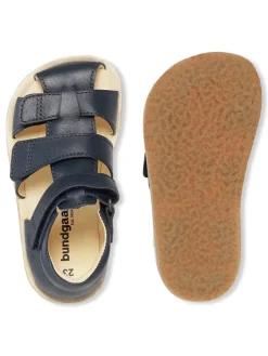 Barfuß Leder-Halbsandalen "Savi" in Dunkelblau