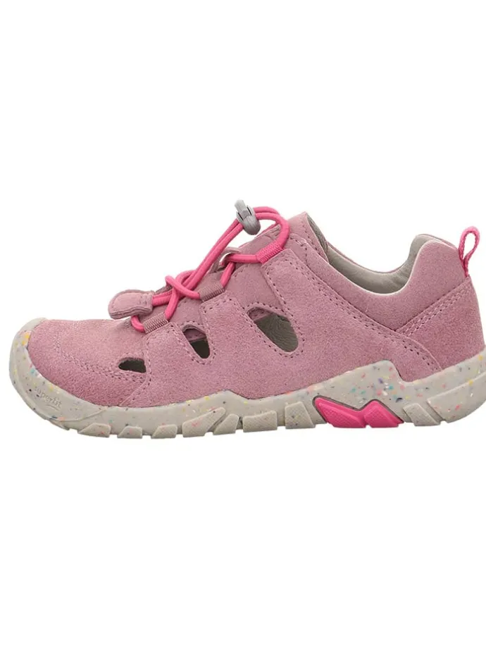 Barfuß Leder-Halbsandalen "Trace" in Rosa