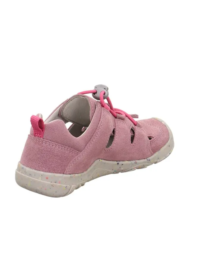 Barfuß Leder-Halbsandalen "Trace" in Rosa